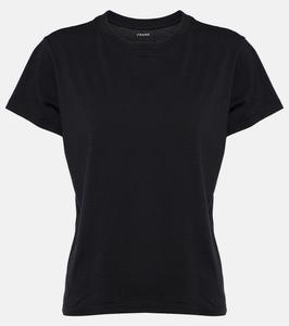 Футболка baby tee из хлопкового джерси Frame, черный