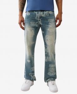 Мужские джинсы Ricky прямого кроя True Religion, Gridiron Blue Medium Wash