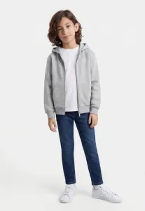 Фирменная детская толстовка на молнии с логотипом chest. Karl Kani, Grey
