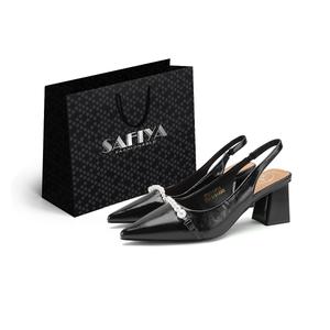 Женские сандалии на массивном каблуке с одним ремешком SAFIYA, Black