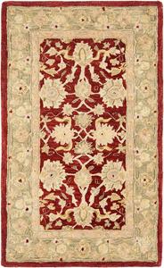 Ковер SAFAVIEH, 61 x 92 см, Anatolia Collection, Red & Moss, ручной работы, традиционный восточный, шерстяной, идеален для помещений с высокой проходимостью: прихожая, гостиная, спальня (AN522D)