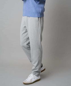 Легкие в уходе/не образующие катышки брюки из эластичной саржи меланжевого цвета, полусвободного кроя (можно стирать в машине/эластичные) Avv, цвет Light Gray