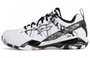 LINING ЛиНинг Амортизирующие Противоскользящие Износостойкие Низкие Бадминтонные Кроссовки Мужские Белый Черный - Белый Черный, цвет White Black