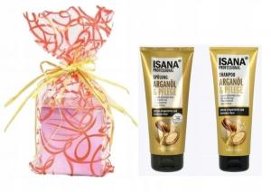 Набор для сухих волос Isana с аргановым маслом в подарок для женщин и девочек