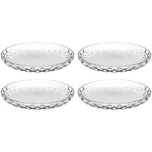 Обеденная тарелка Teller CUCINA OPTIC, 18 см, набор из 4 шт., пригодна для мытья в посудомоечной машине Leonardo, прозрачный