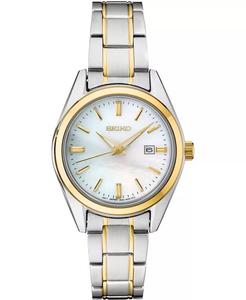 Женские двухцветные часы-браслет из нержавеющей стали Essentials 29,8 мм Seiko