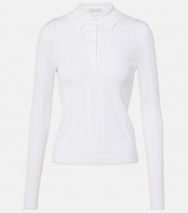 Хлопковый свитер-поло Touria Dries Van Noten, белый
