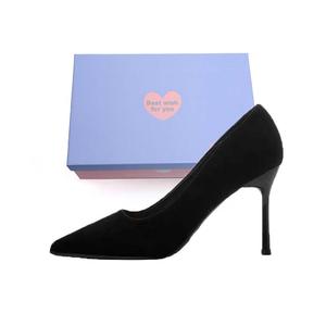 Xingdiman Туфли-лодочки на тонком каблуке из черной замши высотой 6 см в подарочной упаковке, цвет Black Suede 6CM