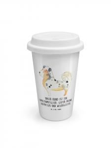 Mr. & Mrs. Panda Кофейная кружка с изображением австралийской овчарки... белого цвета