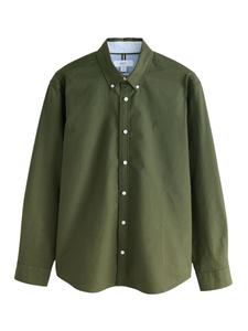 Рубашка на пуговицах классического кроя Next, темно-зеленый