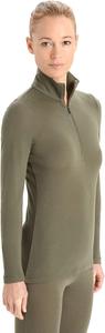 Женский повседневный термобелье Icebreaker Merino Standard 175 для холодной погоды с длинным рукавом и полумолнией, Loden Green