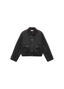 Куртка межсезонная MANGO TEEN Bomby, антрацит