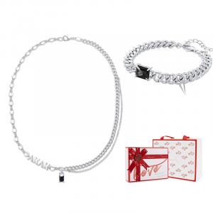 AKAK Унисекс-кулон из сплава серебристо-белого цвета