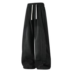 X1617 Повседневные брюки Unisex Washed Black Moderate Straight Fit