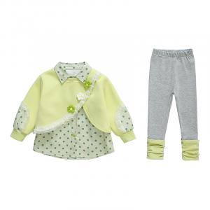 Детский комплект из двух предметов: юбка и поло с воротником Moderate PROTECTCAMEL, зеленый