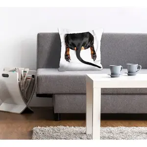 Подушка для декора queence Butt с собачьей попкой Queence, Schwarz/braun + bedruckt