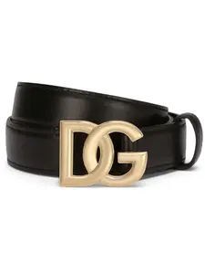 Ремень с логотипом DG DOLCE & GABBANA, черный