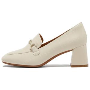 Женские туфли на высоком каблуке цвета экрю, черные BASTO, Ecru