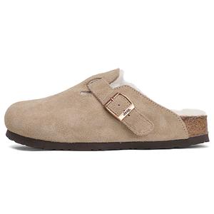 Jeep Закрытые тапочки унисекс — мех цвета хаки и белый, цвет Khaki-White Fur