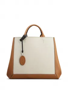 Сумка-тоут в стиле колор-блок со вставками TOD'S, коричневый