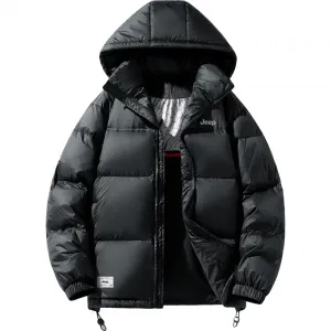 Jeep Пуховик из белого гусиного пуха унисекс, Black [White Goose Down Warm]