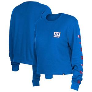 Женская футболка с длинным рукавом thermal crop royal new york giants New Era