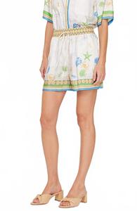 Сатиновые шорты Sandi Coastal Print в мультиколоре Current air