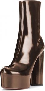 FSJ Прекрасные женские ботильоны на плоской подошве, закрытые, с округлым носком, на массивном высоком каблуке, без застежки, размеры 37-48