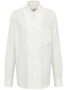 MM6 Maison Margiela рубашка с разрезами, белый