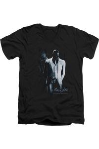 Футболка / футболка с коротким рукавом и V-образным вырезом для взрослых Batman Arkham Origins Black Mask Gildan