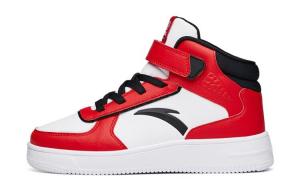 Детские кроссовки для скейтбординга GS High-top белые/черные/красные Anta Kids