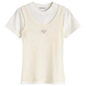 Двухслойная футболка Ecleo Acne Studios, белый