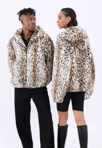 Зимняя куртка унисекс свободного кроя с капюшоном из искусственного меха Yourturn, Beige