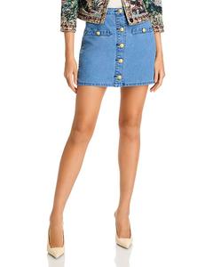 Мини-юбка Kris с пуговицами спереди L'AGENCE, синий