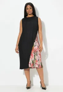 Платье-Футляр без рукавов с цветочным принтом и многослойным принтом Ulla Popken, Black