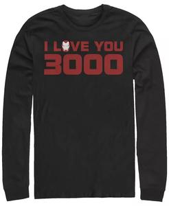 Мужской шлем Marvel Avengers Endgame I Love You 3000 Iron Man, футболка с длинным рукавом Fifth Sun, черный