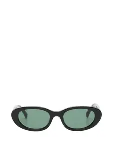 Солнцезащитные очки в овальной оправе Patrizia Pepe, черный