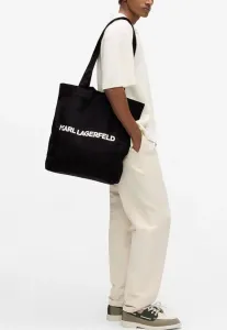 Удлиненная сумка-тоут с логотипом, унисекс. Karl Lagerfeld, Black