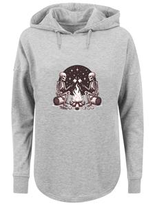 Толстовка F4NT4STIC Skelette Lagerfeuer Marshmallow, mottled grey