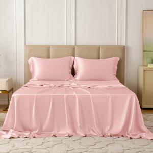 THXSILK Комплект постельного белья thxsilk из натурального шелка тутового дерева 22 momme Charming Pink