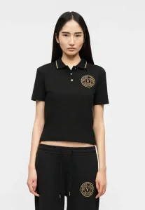 Рубашка-Поло с эмблемой Versace Jeans Couture, Black/Gold-Coloured
