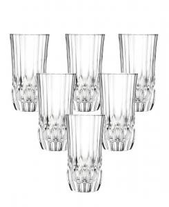 Набор из 6 хрустальных бокалов для коктейлей Rcr Adagio Lorren Home Trends, прозрачный
