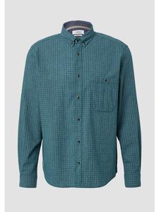 Рубашка 79N1_оливково-зеленого цвета s.Oliver