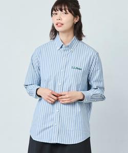 Эластичная рубашка Оксфорд, с длинным рукавом, в полоску, японский крой.