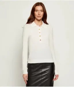 Шерстяной свитер regular fit Elisabetta Franchi, экрю