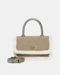 Сумка на молнии из искусственной кожи с овчиной Robert Pietri, серо-коричневый