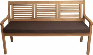 Подушка для скамейки 140×60×7 см коричневого цвета - подушка для сиденья садовой скамейки со съемным чехлом, удобная обивка для улицы и террасы