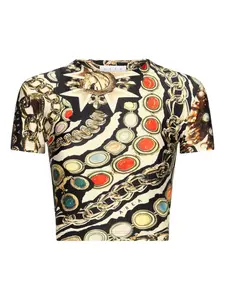 Укороченная футболка с принтом AREA, нейтральный