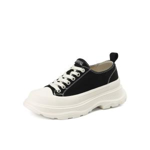 Холщовые кеды женские низкие черный Boerdiqi