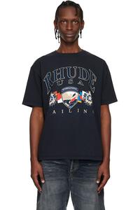 Rhude Футболка с изображением символа американского парусного спорта (чернокожие)
